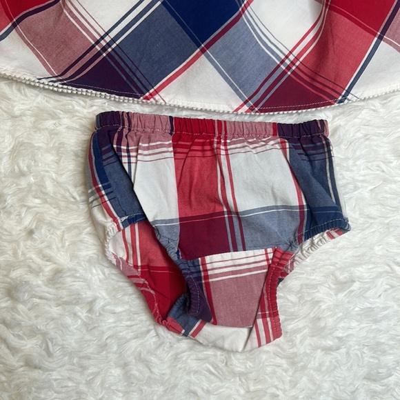 Old Navy Red, White, And Blue Forth Of July Plaid Dress Set - Picture 4 of 9